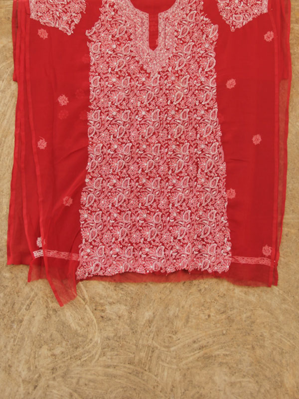 Buy chikankari handwoaven dress material online