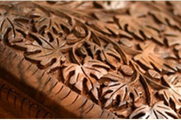 Walnut wood carving
