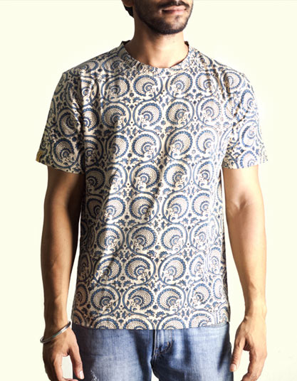 Ajrakh tshirt for men