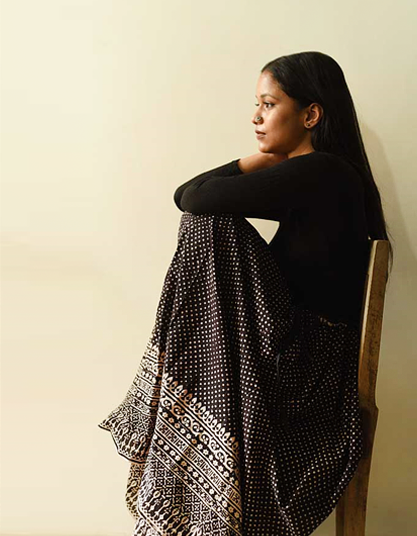 Block Printed cotton skirt