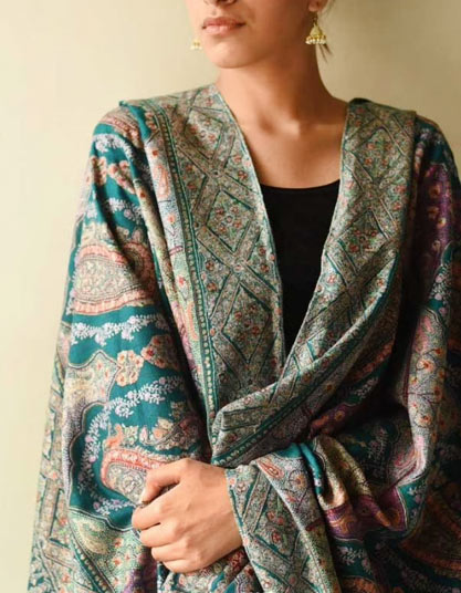 Kani embriodery pashmina shawl