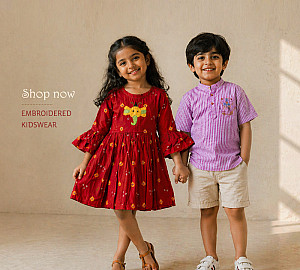 Pure Cotton Handmade Kidswear ( Block Printed & Embroidered )