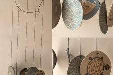 Ceramic . Hangings |  Handmade Ceramic Chimes - A