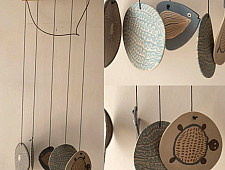 Ceramic . Hangings |  Handmade Ceramic Chimes - A