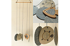 Ceramic . Hangings |  Handmade Ceramic Chimes - B