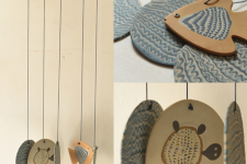 Ceramic . Hangings |  Handmade Ceramic Chimes - B