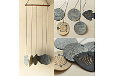 Ceramic . Hangings |  Handmade Ceramic Chimes - C