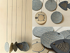 Ceramic . Hangings |  Handmade Ceramic Chimes - C