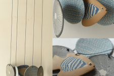 Ceramic . Hangings |  Handmade Ceramic Chimes - E