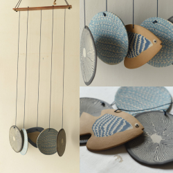 Ceramic . Hangings |  Handmade Ceramic Chimes - E