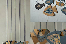 Ceramic . Hangings |  Handmade Ceramic Chimes - Bunch of Fishes