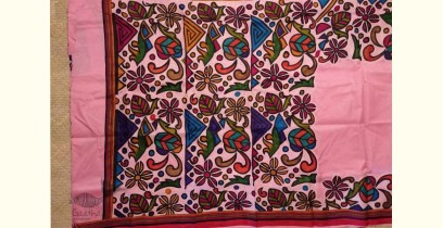 Madhumalti ✥Hand Painted Kantha Silk Saree ✥ 6