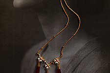 Kusumaprabha . कुसुमांप्रभा | Designer Glass Necklace - Red