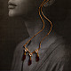 online Handmade designer glass Necklace - Red
