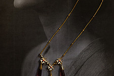 Kusumaprabha . कुसुमांप्रभा | Designer Glass Necklace - Pink