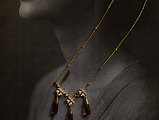 Kusumaprabha . कुसुमांप्रभा | Designer Glass Necklace - Pink