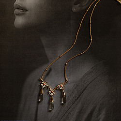 Kusumaprabha . कुसुमांप्रभा | Designer Glass Necklace - White