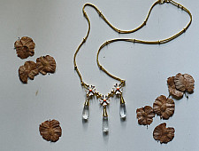 Kusumaprabha . कुसुमांप्रभा | Designer Glass Necklace - White
