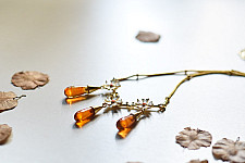 Kusumaprabha . कुसुमांप्रभा | Designer Glass Necklace - Brown