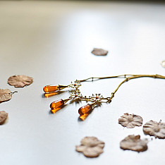 Kusumaprabha . कुसुमांप्रभा | Designer Glass Necklace - Brown