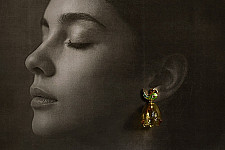 Kusumaprabha . कुसुमांप्रभा | Designer Glass Earring - Perrot Jhumka