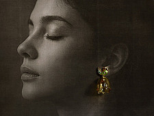 Kusumaprabha . कुसुमांप्रभा | Designer Glass Earring - Perrot Jhumka