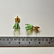 online Handmade designer glass Earring - Green Jhumka