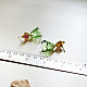 online Handmade designer glass Earring - Green Jhumka
