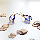 online Handmade designer glass earring Blue Bug