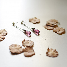 Kusumaprabha . कुसुमांप्रभा | Designer Glass Earring - Pink
