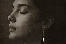 Kusumaprabha . कुसुमांप्रभा | Designer Glass Earring - Brown