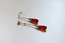 Kusumaprabha . कुसुमांप्रभा | Designer Glass Earring - Brown