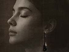 Kusumaprabha . कुसुमांप्रभा | Designer Glass Earring - Green