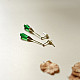 online Handmade designer glass Green earring