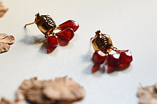 Kusumaprabha . कुसुमांप्रभा | Designer Glass Earring - 17