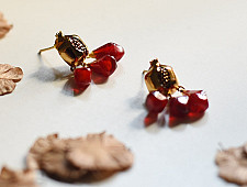 Kusumaprabha . कुसुमांप्रभा | Designer Glass Earring - 17