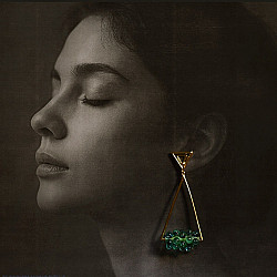 Kusumaprabha . कुसुमांप्रभा | Designer Handcrafted Glass Green Earring 