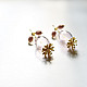 online Handmade designer glass earring - Pink Flower