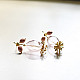 online Handmade designer glass earring - Pink Flower