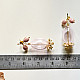online Handmade designer glass earring - Pink Flower