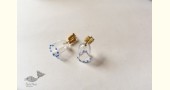 online Handmade designer glass earring- White Transparent 