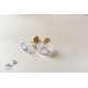 online Handmade designer glass earring- White Transparent 