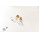 online Handmade designer glass earring- White Transparent 