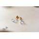 online Handmade designer glass earring- White Transparent 