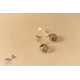 online Handmade designer glass earring - Grey Glass Ball