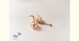 Kusumaprabha . कुसुमांप्रभा | Designer Glass Earring - Pink Lotus