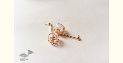 Kusumaprabha . कुसुमांप्रभा | Designer Glass Earring - Pink Lotus