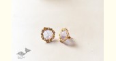 online Handmade designer glass earring - Purple & Golden