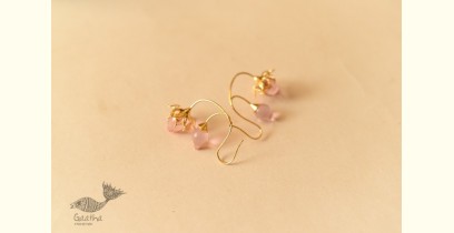 Kusumaprabha . कुसुमांप्रभा | Designer Glass Earring - Light Pink Lotus