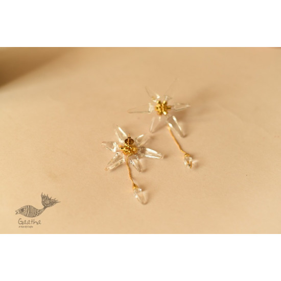 online Transparent Snowflakes Glass Earring